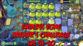 Plants vs Zombies 2 - Dark Ages | Endless Zone All Max Level Plants Test Level 51 - 60