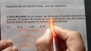 CONJUNTOS-DIAGRAMA DE VENN- Resolução de exercícios com @profpipimatematica