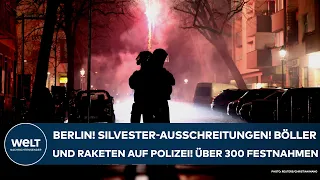 BERLIN: Silvester-Ausschreitungen! Polizei mit Böllern und Raketen beschossen - über 300 Festnahmen