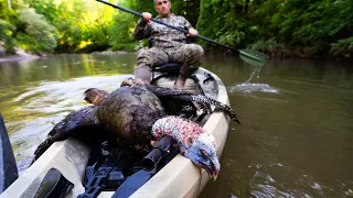 Hunting RIVER BOTTOM Turkeys from KAYAKS