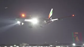 AWESOME Evening landings at Rome Fiumicino Airport - Sony a7s