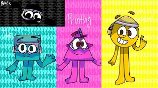 THE PRINTING CREW - Colourblocks - speedpaint! (SPOILERS)