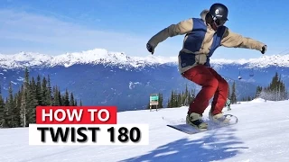 How to Twist 180 on a Snowboard - Snowboarding Tricks