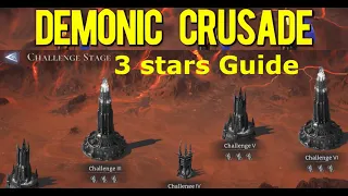 Demonic Crusades guide 3 stars clear all stages ( GG Moonton !!!)  * watcher of realms *