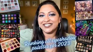 RANKING ALL MY EYESHADOW PALETTES THAT I TRIED IN 2023 | SMITHY SONY