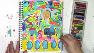 Playing and painting like a kid in my Art Journal