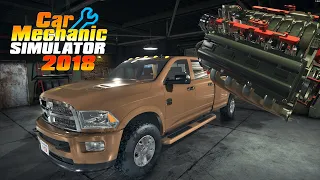 Заряжаем тюнингом V8 для Dodge RAM 3500! Car Mechanic Simulator 2018 прохождение на эксперте #18