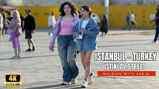 Istanbul istiklal & Taksim|Explore the Historic Landmarks and Lively Crowds of Istiklal Street |4K