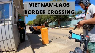 Vietnam to Laos Border Crossing by Motorbike | Vietnamese Plates & NO Licence