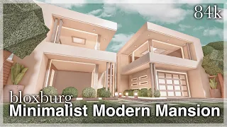 Bloxburg - Minimalist Modern Mansion Speedbuild (exterior) | No Large Plot