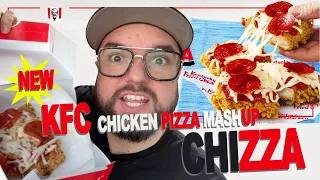 Taste Testing the New KFC CHIZZA! Limited Time Food Review & Reaction