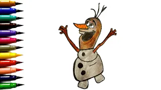 How to Draw Olaf from Frozen | Disney Frozen | Olaf Frozen | Easy Drawing for Kids