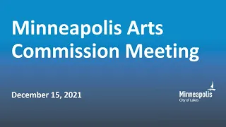 December 15, 2021 Arts Commission Meeting