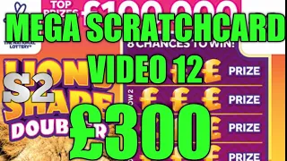 SCRATCHCARD MEGA VIDEO 12 S2 £300