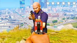 GTA 5: FIVE STAR POLICE ESCAPE - Bank Robbery (Franklin, Michael, Trevor)