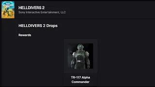 How to get TR-117 Alpha Commander in HELLDIVERS 2 - From Twitch Drops