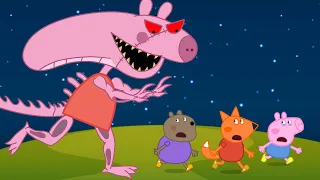 Peppa Pig turns into a Giant Xenomorph ??? Peppa pig Funny Animation