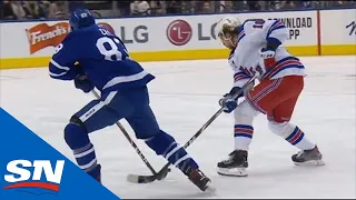 Artemi Panarin Steals Puck From Maple Leafs Then Feeds Ryan Strome For Goal