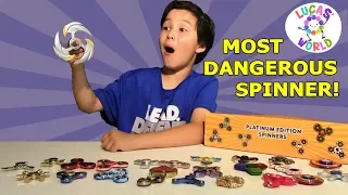 WORLD’S DANGEROUS SPINNER! Rare Fidget Spinners Surprise Box & Platinum Spinners Collection