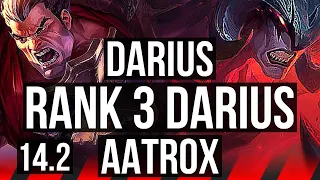 DARIUS vs AATROX (TOP) | Rank 3 Darius, 800+ games | KR Grandmaster | 14.2
