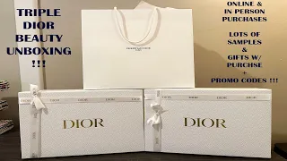 Dior Beauty Triple Unboxing | Gifts w/ Purchase | Promo Codes