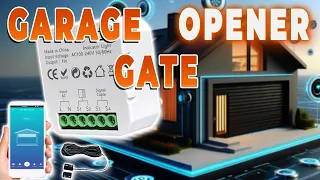 TUYA relay how to open garage doors from a smartphone with notifications and automation