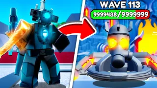 OMG ASTRO UPGRADED TITAN CAMERAMAN BEATS WAVE 100 ENDLESS MODE IN TOILET TOWER DEFENSE!