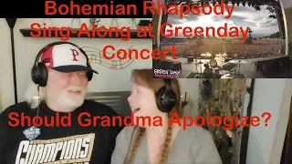 Green Day Crowd Singing Bohemian Rhapsody FUN!!! Grandparents from Tennessee (USA) reaction