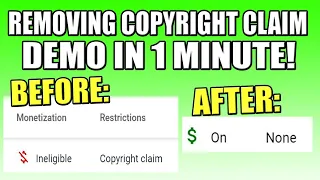 REMOVE COPYRIGHT CLAIM FROM COVER SONGS - DEMO IN ONE MINUTE! | 100% SAFE!