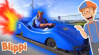 Blippi | Blippi Go Karts | Educational Videos for Toddlers | Trucks for Children | Go Karts