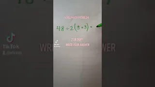 Viral math problem #26 48÷2(9+3)=?