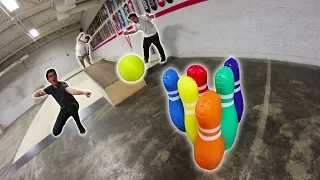 INFLATABLE BOWLING TRICK SHOTS 3!