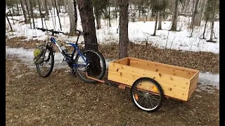 Converting Bicycle Child Trailer into a DIY Cargo Trailer/ western red cedar build.