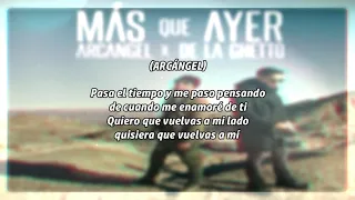 Arcángel & De La Ghetto - Más Que Ayer (Letra)