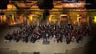 Dog joins orchestra during performance