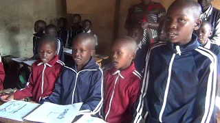 Kids in Kenya reciting memory verses