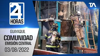 Noticias Guayaquil: Noticiero 24 Horas 03/08/2022 (De la Comunidad - Emisión Central)