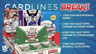 2024 Bowman. 2023 Chrome Platinum Hobby. 2022 Chrome Platinum. 2023 Elite Extra. Break 150-53. 6/4