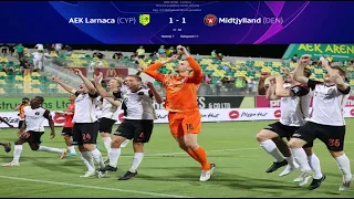 AEK LARNACA - MIDTJYLAND 1-1 (PEN 3-4) HIGHLIGHTS ALL GOALS