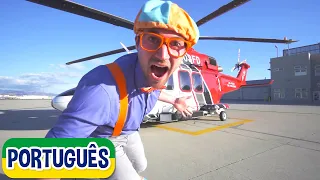 Blippi Português no Helicóptero dos Bombeiros | Vídeos Educativos | As Aventuras de Blippi