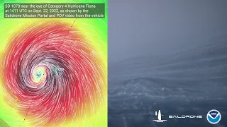 NOAA Saildrone in the eye of Hurricane Fiona