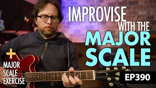How to improvise using the major scale - "Happy Birthday" as an example - Guitar Lesson EP390