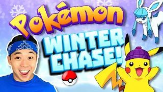 🐉❄️ POKEMON Winter Run | FREEZE DANCE Brain Break + Kids Workout | GoNoodle Inspired