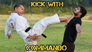 3 Best Kick With Commando For Road Fight || Self Defense