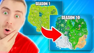 REAKCE Na EVOLUCI Fortnite Mapy CHAPTER 1!!