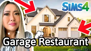 Recreating this home with a GARAGE RESTAURANT | Sims 4 Home Chef Hustle Curb Appeal Live Building