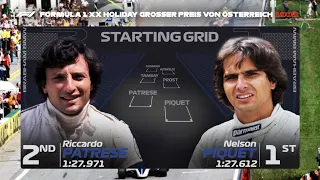 The 1982 Austrian Grand Prix Grid with 2023 graphics