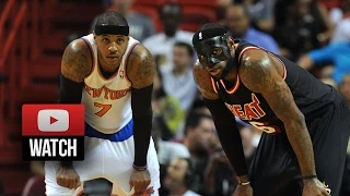 2014.02.27 - LeBron James vs Carmelo Anthony Battle Highlights - Heat vs Knicks