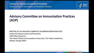 April 23, 2021 ACIP Meeting - Welcome & Coronavirus Disease 2019 (COVID-19) Vaccines