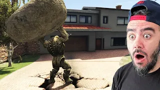 KANLI EV KIRILIYOR DEV HULK KAYA ATIYOR - GTA 5 MODS